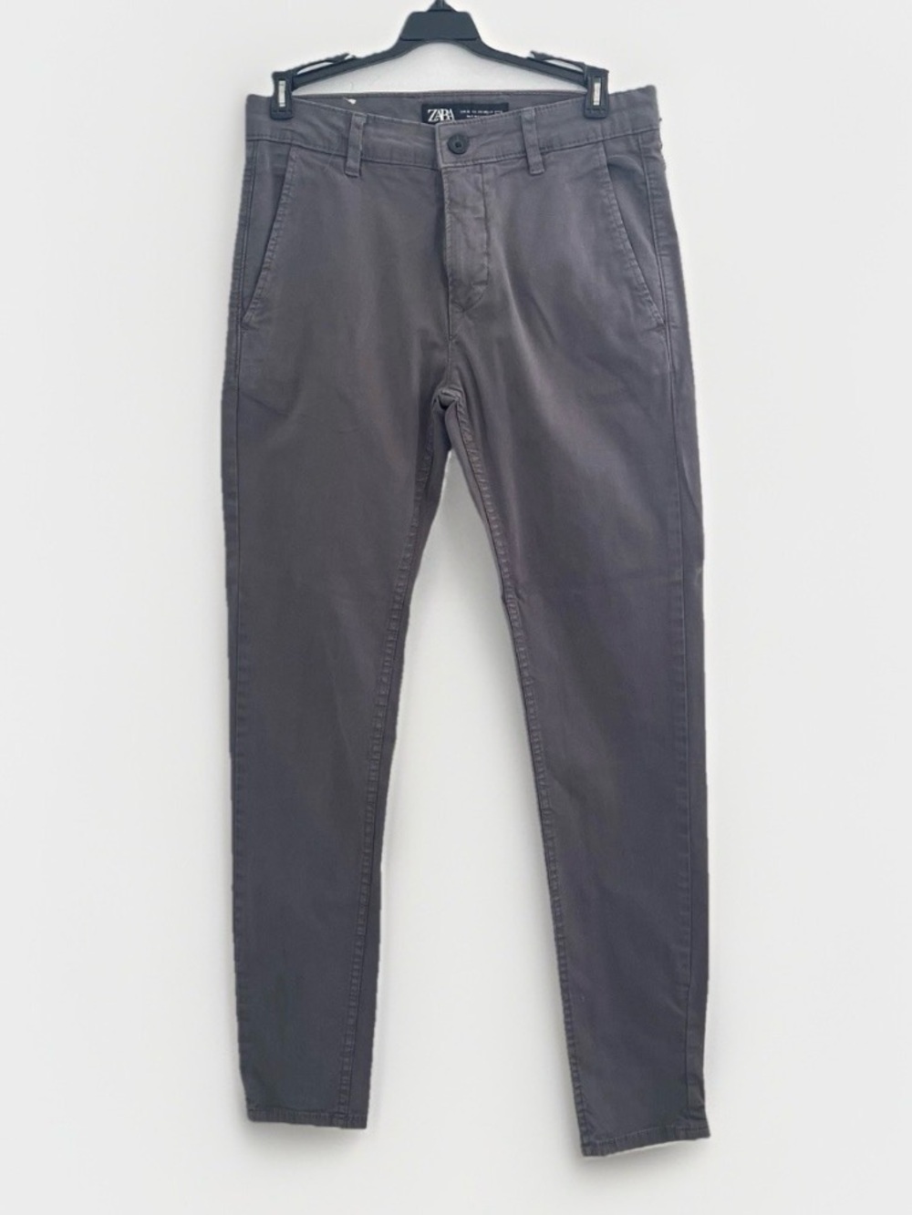 NEW ZARA Men Gray Slim Fit Chinos Pants Size 29 Preppy Grunge Career